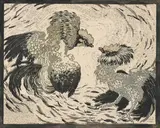 Ludwig Heinrich Jungnickel, Fighting roosters ("Schönbrunner Tiertypen")