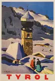 Alfons Walde, Poster "Tyrol" (Auracher Kirchl), offset print on paper; framed