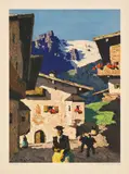 Alfons Walde, Mixed lot: Four prints ("Frühling in Tirol", "Sommer in Tirol", "Bergsommer", "Herbst in Tirol"), colour print; unframed