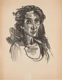Oskar Kokoschka, Recha, 1921, lithograph on paper; unframed