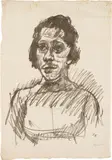 Oskar Kokoschka, Tilla Durieux, 1920, chalk lithograph on Japan paper; unframed