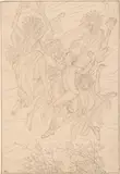 Friedrich König, Mixed lot: Five drawings, pencil on paper; unframed