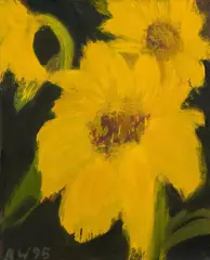 Alexandra Wacker, Flowers, 1995, oil on canvas; framed