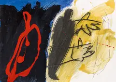 Mario Dalpra, Australia Sidney, 1989, mixed media on paper; framed
