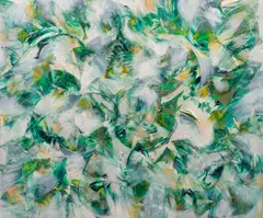 Stanley W. Casselman, Untitled, 1996, acrylic on polyscreen; unframed