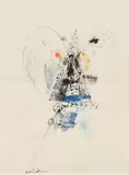 Poesie Dreieck by Hans Staudacher, 1977, mixed media on paper; framed, sold Mar 2024