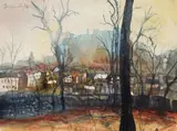 Bernhard Vogel, Untitled (Salzburg), 1989, watercolour on paper; framed