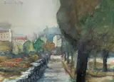Bernhard Vogel, Untitled (Salzburg), 1989, watercolour on paper; framed