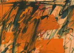 Josef Mikl, Untitled, 1966/67, mixed media on paper on canvas; framed