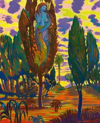 Ernst Fuchs, Untitled, 1985, oil on canvas; framed