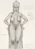 Ernst Fuchs, Venere Furiosa, 2012, mixed media on paper; unframed
