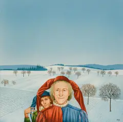 Josef Bramer, Untitled, 1980, watercolour on cardboard; framed