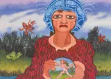 Robert Zeppel-Sperl, Untitled, mixed media on cardboard; unframed
