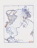 Peter Sengl, Verwundeter Tierträger, 1973/74, print; unframed