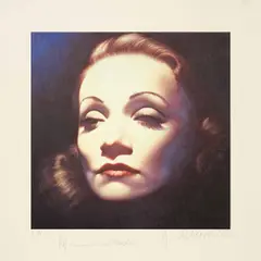 Gottfried Helnwein, Marlene Dietrich, print; framed