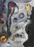Hubert Schmalix, Untitled, 1983, gouache on paper; framed