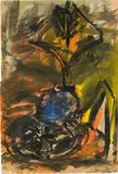 Siegfried Anzinger, Untitled, 1980, gouache on paper; framed