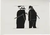 Werner Berg, Kameraden, 1934, woodcut on paper; framed