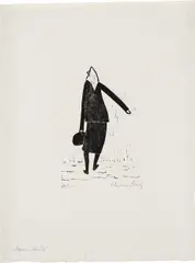 Davoneilende II by Werner Berg, 1972, woodcut on paper; framed, sold Mar 2024
