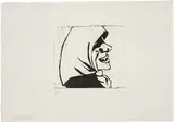 Werner Berg, Auflachende, 1937, woodcut on paper; framed