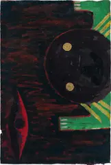 Erwin Bohatsch, Untitled, 1988, oil on paper; framed
