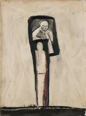 Franz Blaas, Untitled, 1989, mixed media on solid paper; framed