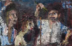 Hans Fronius, The crowning with thorns, 1979, oil on canvas, framed