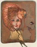 Peter Dwořak, Der letzte Kopftanz, 1981/44, mixed media on paper; framed