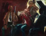 Georg Eisler, Untitled, 1976, oil on canvas; framed