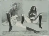 Georg Eisler, Untitled, 1972, pastel on paper; framed