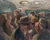 Georg Eisler, Metro, 1968, oil on canvas; framed