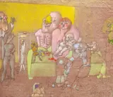 Fritz Fröhlich, Untitled, 1979, mixed media on paper; framed