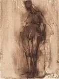 Zbyněk Fojtů, Nude, 1986, mixed media on paper; unframed