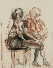 Untitled by Adolf Frohner, 1979, mixed media on paper; unframed, sold Mar 2024