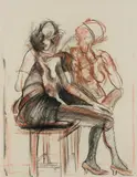 Adolf Frohner, Untitled, 1979, mixed media on paper; unframed