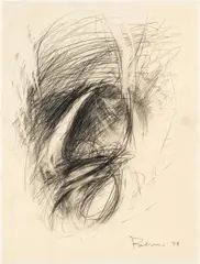Adolf Frohner, Untitled, 1978, pencil on paper; framed