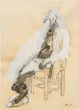 Rudolf Hoflehner, Untitled, 1977, mixed media on paper; framed
