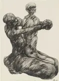 Rudolf Hoflehner, Gestalt in den Armen haltend