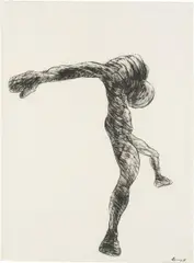 Rudolf Hoflehner, Untitled, 1975, mixed media on paper; unframed
