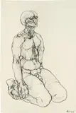 Rudolf Hoflehner, Kneeling nude