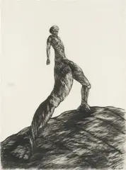Rudolf Hoflehner, Untitled, 1975, mixed media on paper; unframed