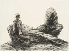 Rudolf Hoflehner, Untitled, 1975, mixed media on paper; unframed