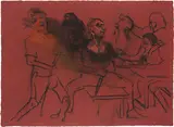 Alfred Hrdlicka, Untitled (from the cycle "Bauernkriege"), 1981, mixed media on paper; unframed