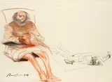 Alfred Hrdlicka, Untitled (from the cycle "Bauernkriege"), 1981, mixed media on paper; unframed