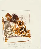Alfred Hrdlicka, Untitled, 1980, mixed media on paper; framed