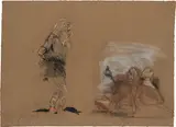 Alfred Hrdlicka, Untitled (from the cycle "Bauernkriege"), 1981, mixed media on paper; unframed