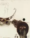 Adi Holzer, Theodorakis Zyklus "Traum und Wirklichkeit, 1974, mixed media on paper; unframed