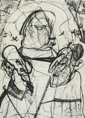 Johann Jascha, Untitled, 1985, graphite on paper; framed