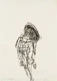 Martha Jungwirth, Kopfnest, 1991, India ink on paper; unframed