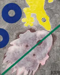 Kiki Kogelnik, Upside Down, 1991, mixed media on canvas; unframed